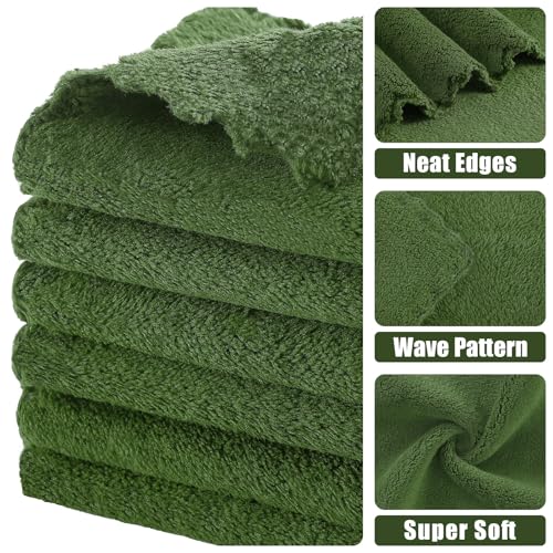 Kitinjoy 24 Pack Kitchen Cloths Dish Towels (10" x 10", Grass Green) - color: Grass Green, size: 10 X 10 inch- 24 Pack