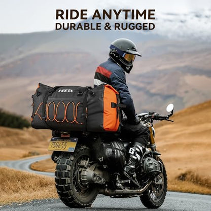 HEETA Waterproof Duffel Bag Travel Motorcycle Dry Bag Backpack 60L/80L/110L - color: Black, size: 110L