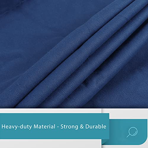 LOLOMLO Extra Large Canvas Laundry Bags with Handles & Drawstring Closure, Heavy Duty Tears Resistant Clothes Storage Travel Bags,25.5"x34",Navy Blue - color: Navy Blue