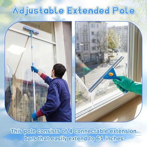 Window Cleaning Washing Kit with 3 Gallon Bucket,Classic