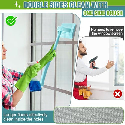 Enhon Window Screen Cleaner Brush, Mesh Window Cleaning Brush Kit (5 Pack)