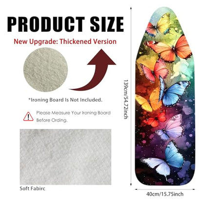 Nuxovilar Rainbow Butterfly Ironing Board Cover 15x54 Cotton - color: Yvc01012