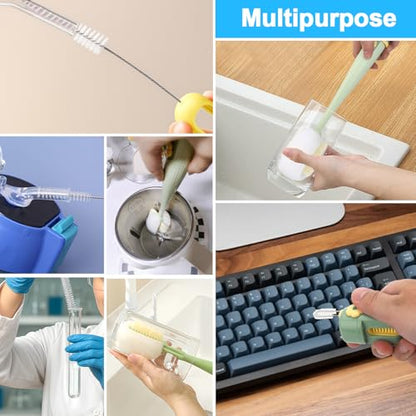 XANGNIER 5 in 1 Bottle Cleaning Brush Set,Multifunctional,7 Pcs - size: 7 pack
