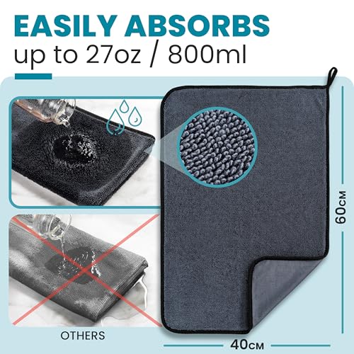 Shiny Wipes XL Drying Towel, the Original, Ultra Absorbent Twisted-Loop Design, Streak-Free Drying Towel, Shiny Wipes Shower Cleaning Cloths (7 Towel)