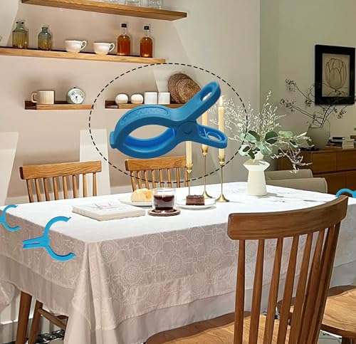 Plastic Clothes Pins Spring Clips Heavy Duty Laundry Clothespins Beach Towel Clips Clothes Pins Air-Drying Clothing Pin ，Set of 8 (Blue) - color: Blue
