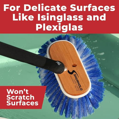 Shurhold 6" Nylon Extra Soft Bristles Deck Brush - style: Extra Soft, Blue