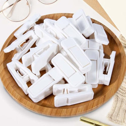 KISEER 80 Pcs Plastic Baby Hanger Clips Slim-line Finger Clips Set for Clothes Hanger Velvet Hanger (White) - color: White, size: 80 Pcs