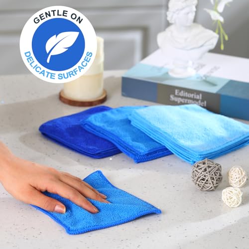 Tanlade 30 Pcs Dry Erase Cloth,6 X 6 Inch,Blue/Light Blue/Dark Blue - color: Blue/Light Blue/Dark Blue, size: 6 x 6 Inch