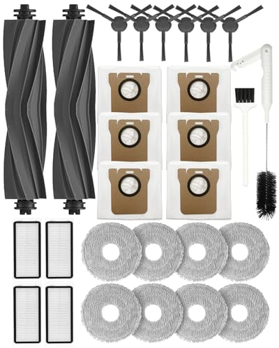 L20 Ultra/L20 Ultra Complete/L30 Ultra/L30 Ultra Complete Replacement Parts for Dreame Vacuum Cleaner, Accessory Kit: 2 Main Brushes, 6 Side Brushes, 4 HEPA Filters, 6 Dust Bags, 8 Wipes-Yivy 28PCS - size: X20