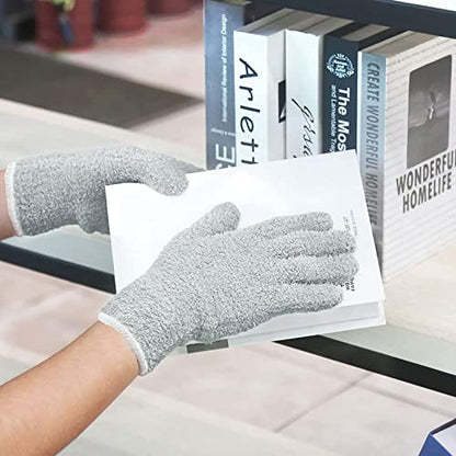 Evridwear Microfiber Dusting Gloves for Plants & Blinds - color: Grey, size: Small/Medium (Pack of 1)