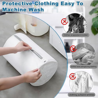 1PCS Mesh Laundry Bags, Protective Washing Bags with Zipper, Delicates Anti Tangle Anti Pilling Travel Storage, White, 7.81×2.48 in - size: 7.81×12.48 in