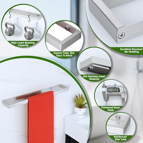Alise Hand Towel Holder Brushed Towel Bar for Bathroom Wall Mounted 16 Inch - color: Brushed, size: 16-Inch