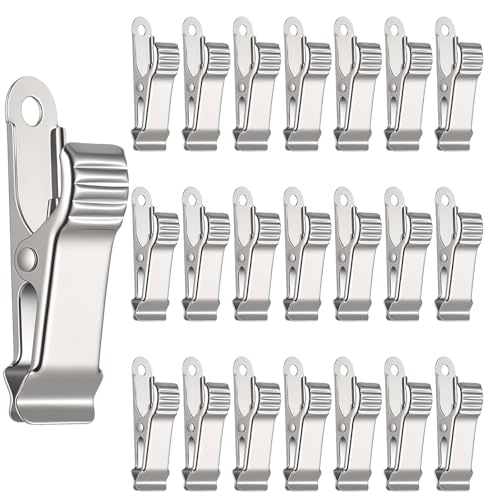 22 Pcs Small Metal Clips Mini Spring Clamps Crocodile Multipurpose Stainless Steel Alligator Clips DIY Crafts Baking Decoration for Backdrop Office Paper Hanging Lights Work