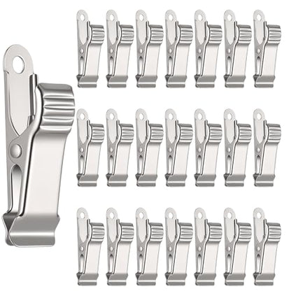 22 Pcs Small Metal Clips Mini Spring Clamps Crocodile Multipurpose Stainless Steel Alligator Clips DIY Crafts Baking Decoration for Backdrop Office Paper Hanging Lights Work