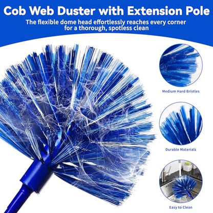 Duster with Extension Pole, 7 in 1 Cleaning Kit with Microfiber Dusters - size: 7 in 1