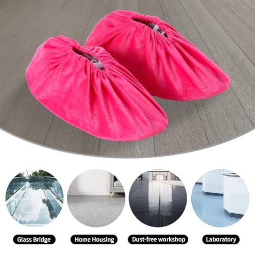 10 Pairs Shoe Covers, Soft Thickened Boot Shoe Covers, Non Slip Shoe Covers Reusable, Durable Washable Shoe Covers for Indoors Home Office