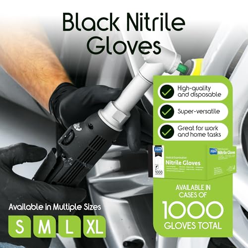 Inspire Black Nitrile Gloves | THE ORIGINAL Quality Black Gloves Disposable Latex Free | 4.5 Medical examination - size: Small