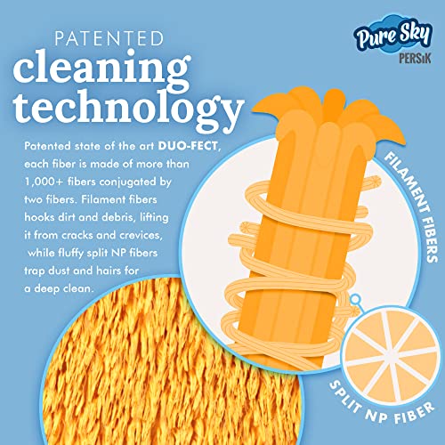 persik Pure-Sky Microfiber Glove Dusting Mitt - Just Add Water No Detergents Needed - Ultra Microfiber Cleaning Cloth Glove - Use for Cleaning Furniture, Home - 2 Pack