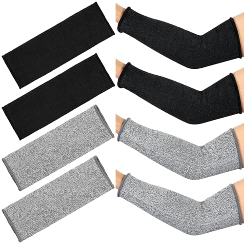Neer 4 Pair Protective Arm Sleeves Cover,11.8 Inch,Black,Gray - color: Black, Gray, size: 11.8 Inch