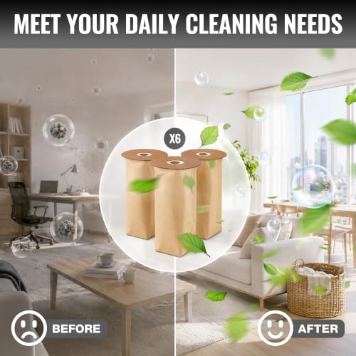 WORKPRO 6PCS Replacement Dust Collection Bags, Compatible With WORKPRO Backpack Vacuum Cleaner (W125417AE)