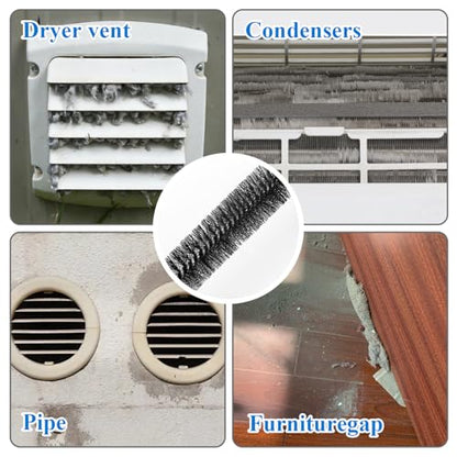 1 Pack Dryer Vent Cleaner Kit - Long Flexible Lint Brush for Dryer Vents, Refrigerator Coils, and Radiators - Household Cleaning Supplies (1, Short Brush) - size: Short Brush