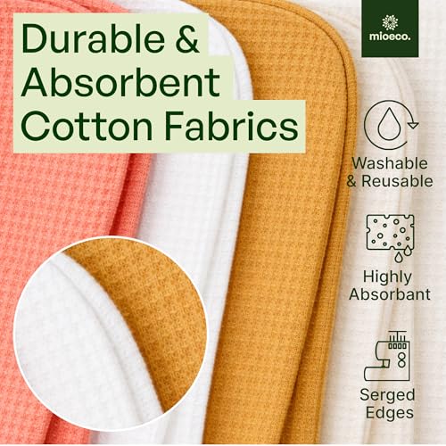 mioeco 24 Pack Reusable Kitchen Paper Towels, Organic Multicolor Cloths - size: 24 Pack Warm Earth