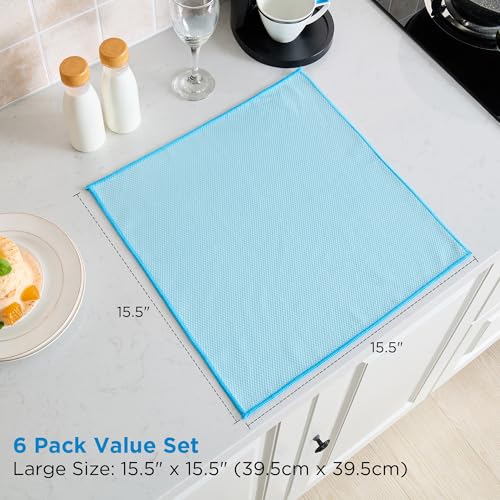 Microfiber Glass Cleaning Cloth for Window & Mirror Stainless Steel - color: Blue