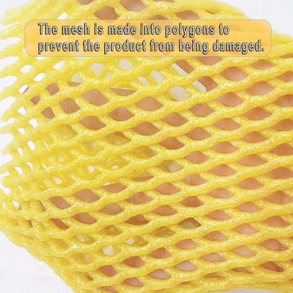 Fruit Protection Mesh Bags Foam Mesh Keep Safe Sleeves for Large Supermarkets, Shops (Yellow 17x7cm-20PCS) - size: Yellow 17x7cm-20PCS