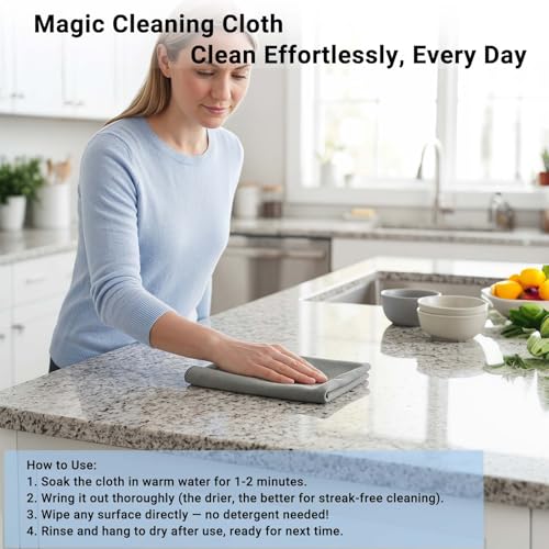 Thickened Magic Cleaning Cloth, (4 Large + 2 Small)