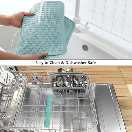 ZLR 4-in-1 Silicone Mat: Air Fryer & Coffee Maker, 12"x12", Mint Green - color: Mint Green, size: 12" x 12"