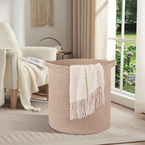 OIAHOMY 80L Laundry Basket Laundry Hamper Nursery Hamper Brown - color: Brown, size: 18*18*20in