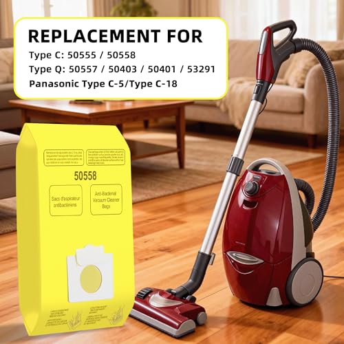 30 Pack Vacuum Cleaner Bags Replacement for Kenmore Canister Type C/Q 5055 50558, Type C-5 C-18,200 series, 400 series, 600 series, 700 series, 800 series Vacuums - size: 30 PACK