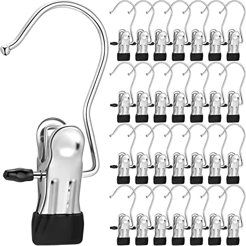 Yinder 150 Pcs Boot Hanger Clips Laundry Hooks Stainless Steel Hooks,Black - color: Black