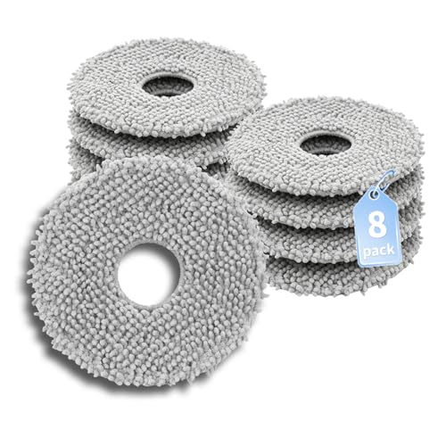 8 Pack Microfiber Mop Cloth Pad Set for Q Revo, Qrevo MaxV, Qrevo S, Qrevo Pro, Qrevo Slim,Qrevo Curv,Qrevo S5V,Qrevo Edge S5A,Qrevo Master,Saros 10R,QV35A,QV 35S Roborock Robot Vacuum Mop Accessories - size: Qrevo S5V Mop-8pcs