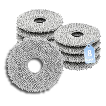 8 Pack Microfiber Mop Cloth Pad Set for Q Revo, Qrevo MaxV, Qrevo S, Qrevo Pro, Qrevo Slim,Qrevo Curv,Qrevo S5V,Qrevo Edge S5A,Qrevo Master,Saros 10R,QV35A,QV 35S Roborock Robot Vacuum Mop Accessories - size: Qrevo S5V Mop-8pcs