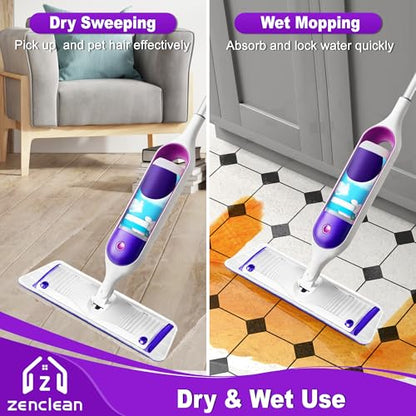 Reusable Mop Pads Compatible with Swiffer PowerMop, 7 Pack Microfiber Power Mop Refills Washable for 15" Spray Mops, Multi-Surface Floor Cleaning