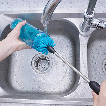 MOSOLAN Stainless Steel Water Bottle Cleaning Scrubbing Brush, 13 in - size: 13 Inch (Pack of 2)