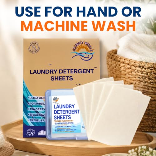 Travel Laundry Detergent Sheets 30 and 20 Pack – Hand Wash or Machine Wash Travel Detergent, Compact Sink Washing Detergent Strips for Clothes on Trips, Hotels & Cruises - style: Travel Laundry Sheets + Refill Pack Set