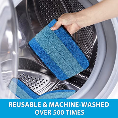 3 Pack Microfiber Cleaning Pads for Bona Mop, Safe for Hardwood and Hard-Surface Floors, Reusable Microfiber Mop Pads for 18 Inch Mop, No Residue, Super-Absorbent, Over 500 Machine Washes, Mr. Scrub - size: 3 Pack
