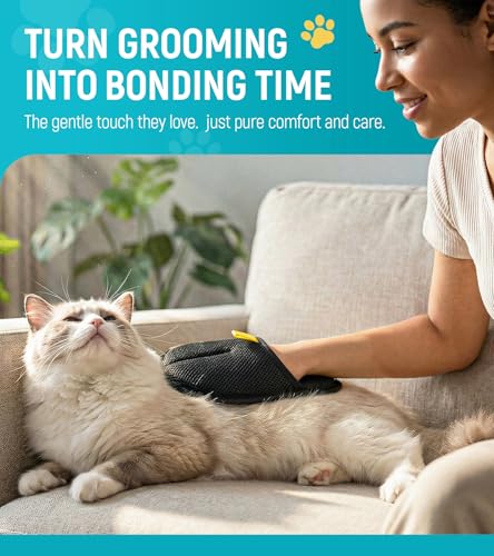 Pet Hair Removal Glove for Dogs & Cats - Upgraded Reusable Electrostatic Pet Hair Glove, Pet Hair Remover Tool for Laundry, Couch, Carpet & Car Seat, Gentle Grooming Mitt - color: 2PCS-BlackBlue