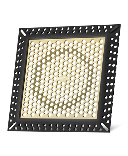 Square Shower Drain Hair Catcher, Anti-Clogging, 4 inch - color: Matte Black & Brushed Gold, size: 4 inch