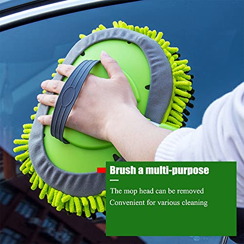 LumiMokki 62-Inch Car Wash Mop Kit with Long Handle Brush for Cars Trucks