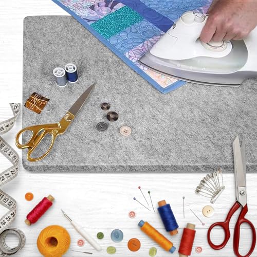 Wool Pressing Mat for Quilting, 100% Wool from New Zealand, Portable Felted Wool Ironing Mat Pad Blanket for Quilter, Sewing, Quilting Supplies and Notions 15''x12'' - size: 15''x12''