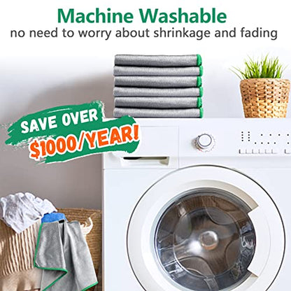 Airlab Glass Polishing Streak Free Miracle Cleaning Cloth, Sliver-Green - color: Sliver-green