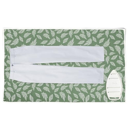 Encasa XO Ironing Mat for Table Top, Heat Resistant Pad, Large, 48"x28" - color: Big Leaves Green, size: Large