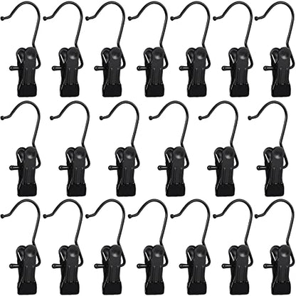 Hotop 20 Pieces Boot Hanger Clips Heavy Duty Closet Space Saving, Black - color: Black