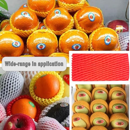 Fruit Protection Mesh Bags Foam Mesh Keep Safe Sleeves for Large Supermarkets, Shops (Red 24x10cm-20PCS) - size: Red 24x10cm-20PCS
