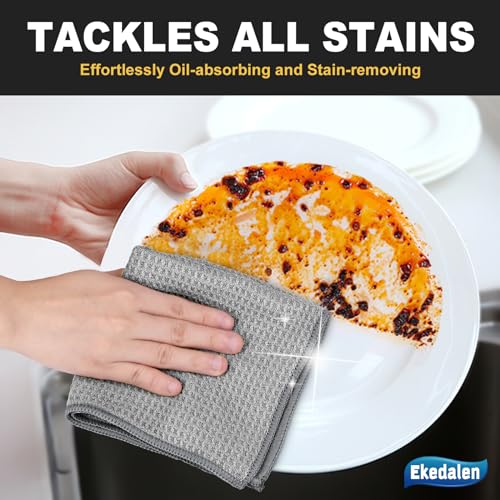 Ekedalen Microfiber Cleaning Cloth Lint Free Glass Polish, Grey - color: Grey