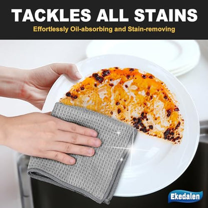 Ekedalen Microfiber Cleaning Cloth Lint Free Glass Polish, Grey - color: Grey