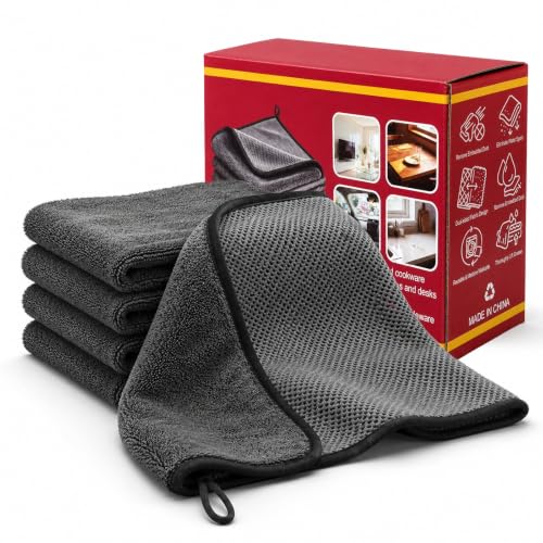 Genie Cloth Magic Cloth,Magic Cleaning Cloth Lint Free Microfiber Cloths,Lint-Free Wiping,Reusable Cleaning Cloths for Glass & Kitchen